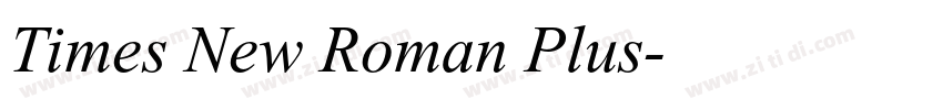 Times New Roman Plus字体转换